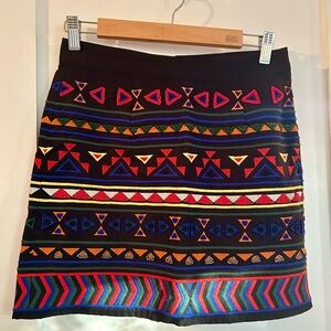 Sam Edelman tribal beaded skirt